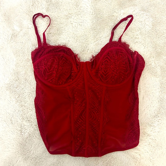 Garage red corset top - Picture 1 of 3